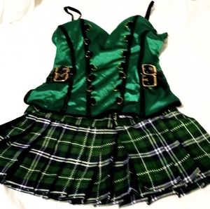 Vtg Hustler Skirt and Gothic Corset